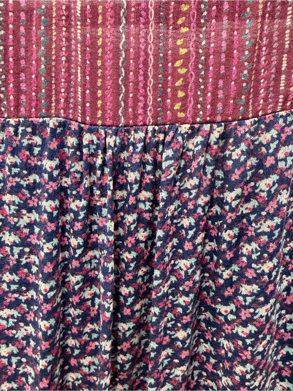 Lucky Brand Purple Navy Floral Mixed-Print Boho V-Neck Tunic Top 2XL - Picture 6 of 9